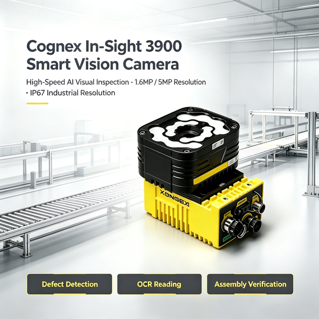 USA Original Cognex In-Sight 3900 High-Performance Vision System, Dual 2.5G Ethernet Embedded AI Machine Vision Camera