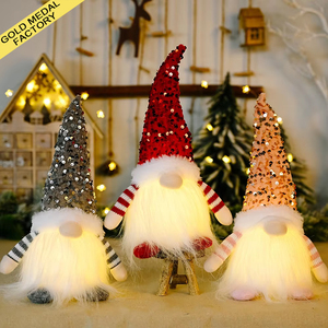 Poupée de noël <span class=keywords><strong>elfe</strong></span> Gnome Santa Led décorations lumineuses pour la maison noël Navidad Natal <span class=keywords><strong>Noel</strong></span> nouvel an 2026 noël cadeaux pour enfants - Product Image 1