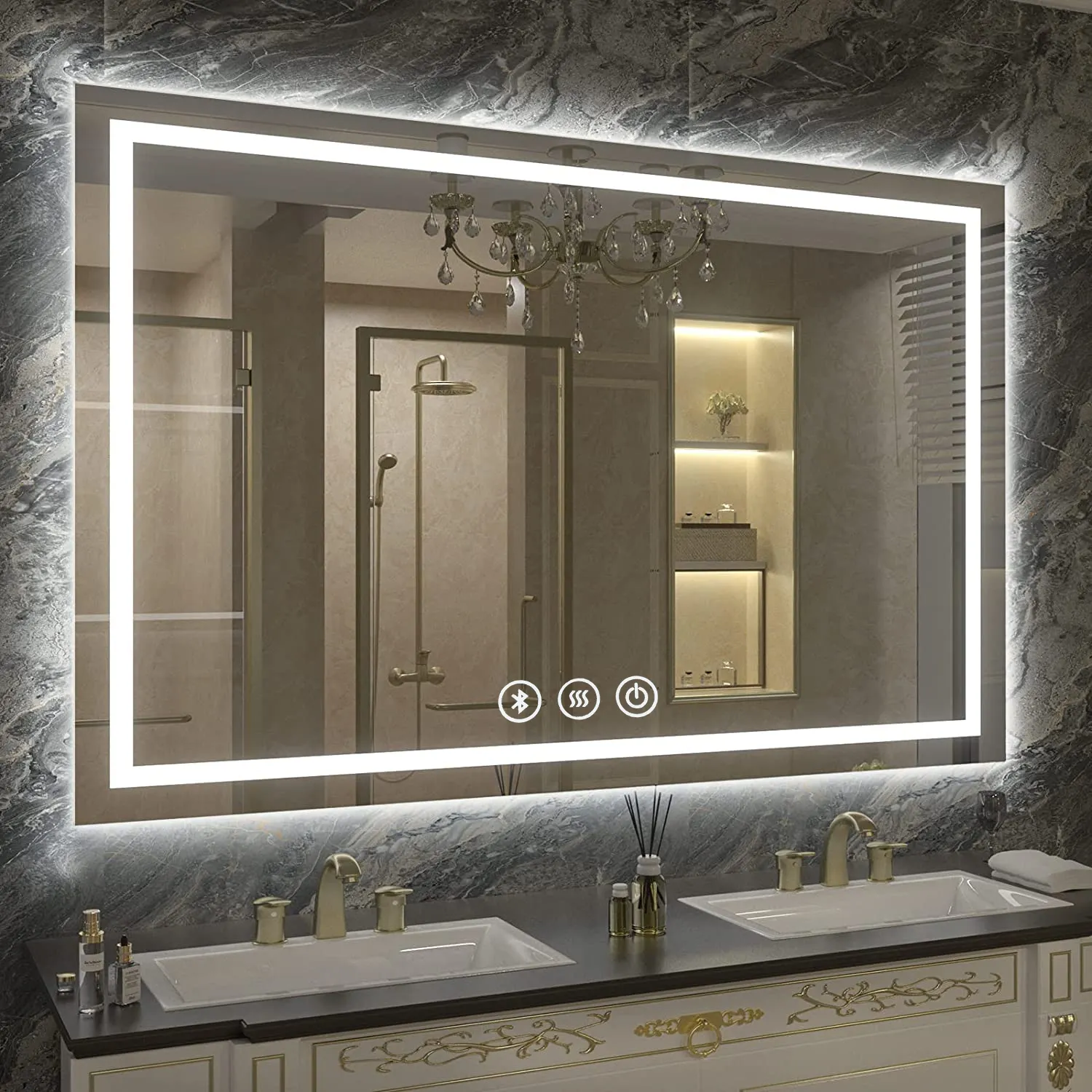touch screen led bath smart mirror for bathroom bathroom make up light led mirror bathroom mirror with led light