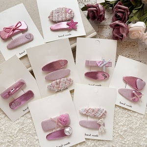 MIO <span class=keywords><strong>serie</strong></span> Rosa dulce niñas pinzas para el cabello conjuntos perla lentejuelas arco BB pinzas para el cabello lindo niños horquilla pajarita flor accesorios para el cabello - Product Image 3