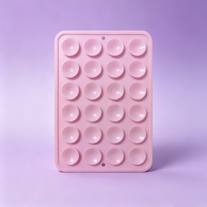 Coque de téléphone portable antidérapante personnalisée en silicone à 24 points d'adhérence, noire, <span class=keywords><strong>simple</strong></span>, avec ventouses, portable, vente en gros - Product Image 3