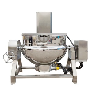 Certification CE Chauffage industriel électrique/vapeur/gaz bouillant marmite de cuisson bouilloire avec agitateur mélangeur - Product Image 4