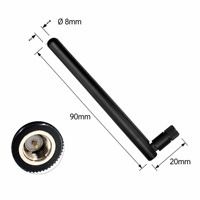 Antenne WiFi pliable mini 90 degrés 2,4 GHz 2400-2500 MHz 3dBi à gain élevé SMA mâle pour routeur WiFi PC Bluetooth