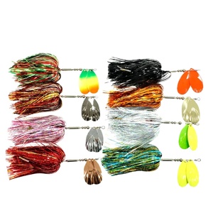 45g cuchillas dobles cuchara grande cebo de natación agua salada Lucio Muskie pesca en línea Spinner señuelo de Metal - Product Image 6