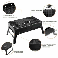Barbecues portables pliables, grills de patio, grills au charbon de bois, cuisinières de camping en plein air, cuisinières de pique-nique au charbon de bois