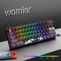 OEM ODM 60 Percent Keyboard Gaming Creamy Mechanical Wired Keyboard Anime HotSwappable RGB Keyboard with PBT Keycaps for Window