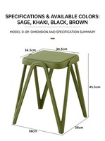 Tabouret de salle à manger moderne, style nordique minimaliste, design unique avec pieds en M, empilable, en plastique PP, gain de place, pour cuisine, café, salle d'attente