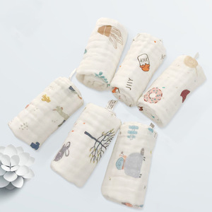 Toallas para bebés de algodón puro, 25x50 cm, estampado de dibujos animados, suaves y absorbentes para bebés y niños pequeños - Product Image 1