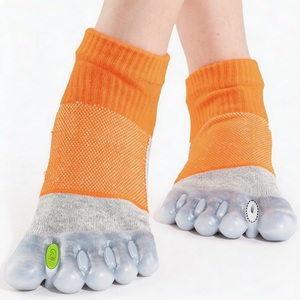 Chaussettes respirantes en coton et gel à cinq doigts séparés pour la <span class=keywords><strong>correction</strong></span> des hallux valgus et les soins des pieds - Product Image 6