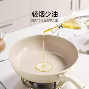 Poêle à frire en céramique 20 cm à fond plat antiadhésif pour cuisinières à induction et à gaz, durable avec procédé de pulvérisation au plasma - Product Image 4