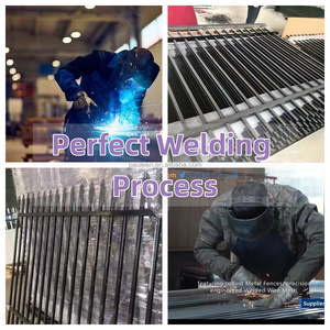 Clôture en <span class=keywords><strong>acier</strong></span> d'extérieur, panneau en <span class=keywords><strong>acier</strong></span> <span class=keywords><strong>corten</strong></span> moderne, électrogalvanisé, clôture à piquets ou à barreaux, poteaux de clôture en <span class=keywords><strong>acier</strong></span> galvanisé - Product Image 5