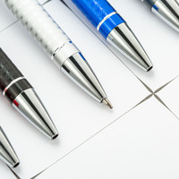 Stylo bille en aluminium multicolore 2 en 1, stylet métallique pour bureau