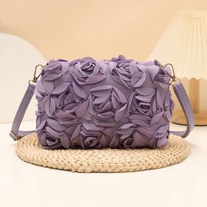 Nouveau sac à bandoulière carré en nylon avec fermeture éclair, motif <span class=keywords><strong>rose</strong></span>, petit format, en promotion - Product Image 3