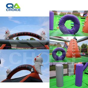 Grand Halloween Citrouille Thème Fantôme Petit Sorcier Saut Château Parcours d'Obstacles Gonflables Jeux Toboggan Combo Obstacle - Product Image 4