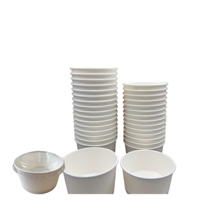 Cốc kem giấy cấp thực phẩm có nắp cho thú cưng | 4oz, 5oz | Có Nắp | tròn | dùng một lần | bền | Chống rò rỉ | thân thiện với môi trường - Product Image 1