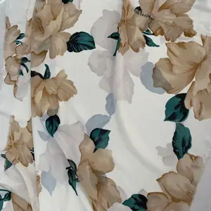 High Softness Korean Silk Chiffon 100D Polyester Stock Price Low MOQ For Shawls Dress Skirt