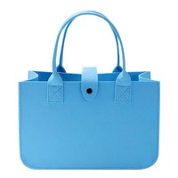 Vente en gros sacs fourre-tout en feutre de polyester avec impression personnalisée sac à main pour femmes stockage de nourriture garde-robe au design classique
