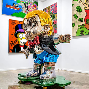 Sculpture en fibre de verre durable Alec Pop Art <span class=keywords><strong>Richie</strong></span> Rich Money Cone - Product Image 5