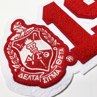 Patchs brodés de sororité et de maternité, patchs de lettres grises 1913, Patch de broderie personnalisé en Chenille