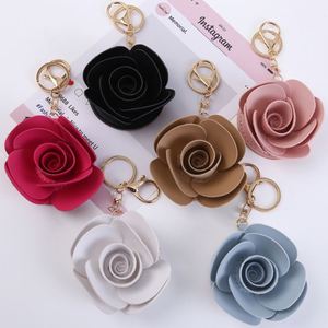 New Floral Bag Charm <b>Keychain</b> Decoration Korean-style Accessory Flower <b>Keychain</b> Camellia Purse Charm <b>Keychain</b> - Product Image 1