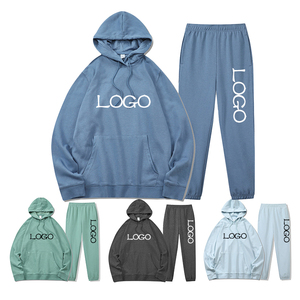 Ensembles de jogging 100% coton pour hommes, vêtements en gros, ensemble deux pièces pour hommes - Product Image 4