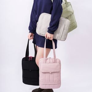 New Design Light-Weight 15inch Vertical Version <b>Fluffy</b> Puffer Computer Shoulder <b>Bag</b> Quilted Laptop Sleeve <b>Bag</b> - Product Image 2