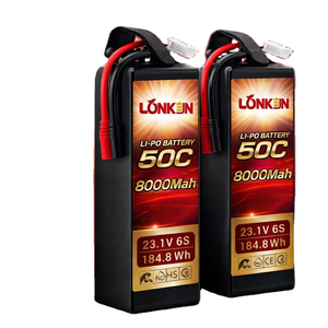 Longkun 6S 22.2V 32C 7000mAh 最高のRCリポドローンバッテリー EC5 トラクサス X-Maxx 8S 4WD RTR モンスタートラック UDR FPVドローン用 - Product Image 1
