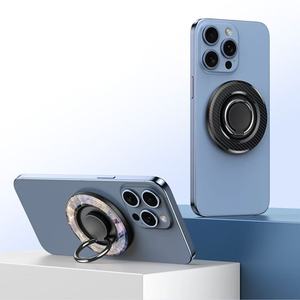 Sợi Carbon Từ Đứng Đa Chức Năng Kim Loại Con Quay Di Động 360 Vòng Khóa Điện Thoại Di Động Đứng Từ Điện Thoại Vòng Xe Chủ - Product Image 3