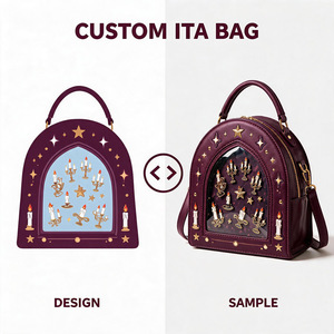 Custom Women's PU Leather Ita Bag With Hot Air <b>Balloon</b> Print Shoulder Strap Cute Cartoon Design Daily Use Stylish Handbag - Product Image 2