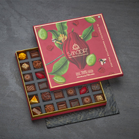 Boîte Cadeau Bonbon vide de barre de chocolat de luxe tendance personnalisée Boîte d'emballage en papier de carton de cadeau de bonbon sucré dattes pour chocolat