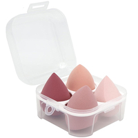 Ensemble d'éponges de beauté de haute qualité 4 pièces/boîte avec logo personnalisé ensemble d'éponges de maquillage souples sans latex
