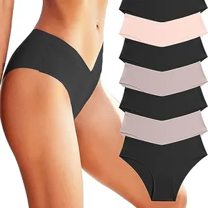 Verão roupa fria interior mujer corte a laser confortável senhoras gelo seda traceless cintura baixa feminino mulheres calcinha cueca