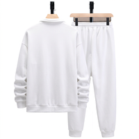 Ensemble de survêtement pour homme à col zippé, style streetwear personnalisé, coupe décontractée, deux pièces, vente en gros, fournisseur USA, OEM.