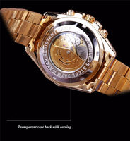 Mode hommes montre automatique reloj automico tourbillon squelette montres mécaniques pour hommes