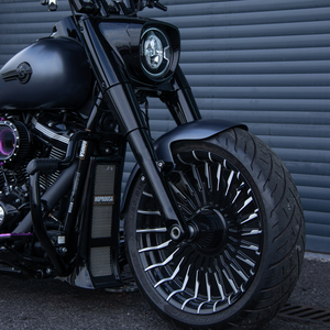 บังโคลนหน้าสั้น18นิ้วสำหรับรถจักรยานยนต์แบบฮาลีย์ของแท้ล้อเด็กอ้วน - Product Image 4