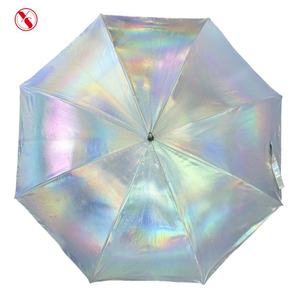 YS-1163 personnalisable semi-automatique changeant de couleur tissu <span class=keywords><strong>holographique</strong></span> côtes en fibre de verre <span class=keywords><strong>parapluie</strong></span> irisé nouveau <span class=keywords><strong>parapluie</strong></span> de mode - Product Image 3