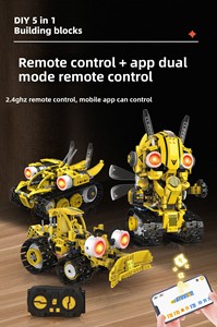 Bloques <span class=keywords><strong>de</strong></span> Construcción <span class=keywords><strong>de</strong></span> Robots Programables, Control Remoto Eléctrico, <span class=keywords><strong>Megatron</strong></span> Transformable Cinco en Uno, Ensamblaje Educativo - Product Image 6