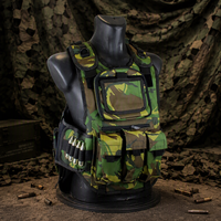 Gilet tactique de paintball camouflage multi-poches avec sangle pour bouteille d'air pour hommes, personnalisable OEM ODM, ISO CE