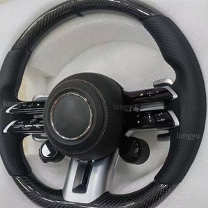 Volante de fibra de carbono de cuero perforado OLED para <span class=keywords><strong>Mercedes</strong></span> <span class=keywords><strong>Benz</strong></span> SL GLA35 GLA45 GLB180 GLB200 GLB35 GLA GLE GLS63 <span class=keywords><strong>AMG</strong></span> GT - Product Image 6