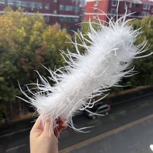 More <strong>Fluffy</strong> Ostrich Fur <strong>Cuffs</strong> Slap Band Wristband Clothes Anklet Sleeves Hair Trim Party Stage Wedding Bracelet Plumas Decor - Product Image 3