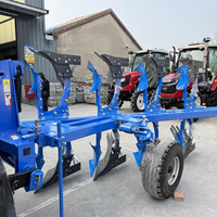 Tracteur à roues déportées hydraulique 435 avec 4 socs, charrue réversible, machine remorquée, charrue à socs pivotante, boîte de vitesses motorisée