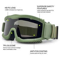 Yijia Airsoft masque complet détachable Anti-buée lunettes utilisées pour Airsoft Paintball jeux de chasse motos activités de plein air