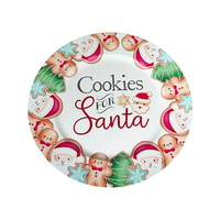 Assiette de Présentation Ronde en PP Durable pour Cadeaux d'Affaires, Série Transfrontalière, Assiette Décorative pour Restaurant et Fêtes