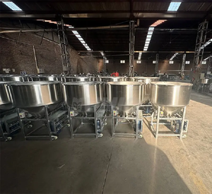 Thép không gỉ thức ăn trộn gia cầm thức ăn trộn máy 100kg/150kg/200kg/300kg Máy trộn thức ăn - Product Image 4