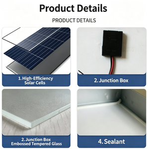 แผงโซลาร์เซลล์แบบโมโนคริสตัลไลน์ประสิทธิภาพสูง 450W ทนทานต่อสภาพอากาศ ใช้สำหรับการตรวจสอบ ระบบพลังงานสำรองสำหรับการตั้งแคมป์ และการเก็บพลังงาน - Product Image 3