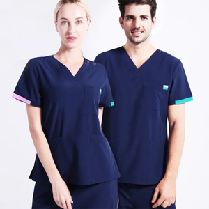 Prix usine couleur claire pour hommes et femmes ensembles d'uniformes de gommages médicaux nutritionniste Vietnam laboratoire ensembles de gommages médicaux - Product Image 2