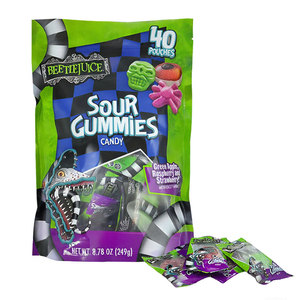 Halloween Custom <strong>Sour</strong> <strong>Gummy</strong> Candy <strong>Eyeball</strong> &amp; Skull Shape Fruity Flavored Funny Soft Candy Individually Wrapped with Bag - Product Image 3