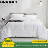 Edredón de Plumas, Seda y Algodón de Lujo para Hotel, Relleno de 600G, Blanco Liso, Funda 100% Algodón Satén 200 Hilos, Venta al Por Mayor