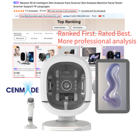 Newest Portable 3d Skin Analysis Machine Smart Ai Face Scanner One Click Skin Analyzer With 3 Cameras