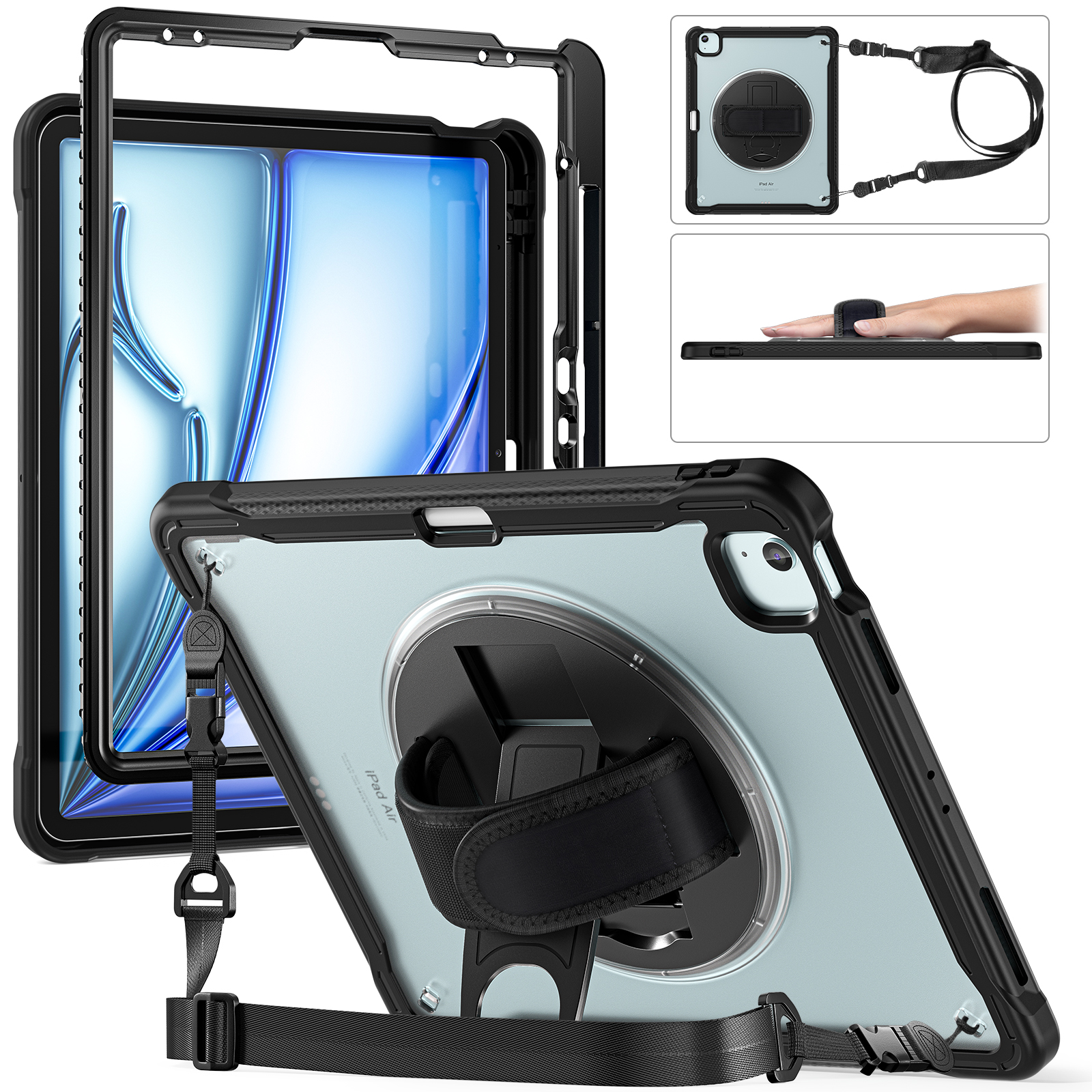 โปร่งใส + สายคล้องไหล่